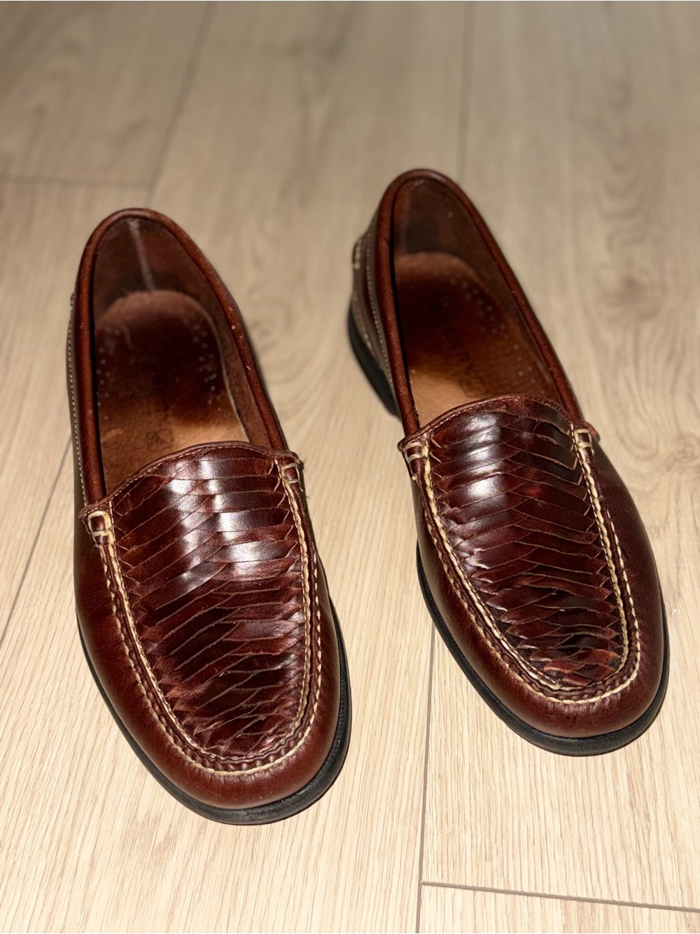 Sperry Topsider 0717728 Mens US 11M Dark Brown Woven Moc Loafer Shoes